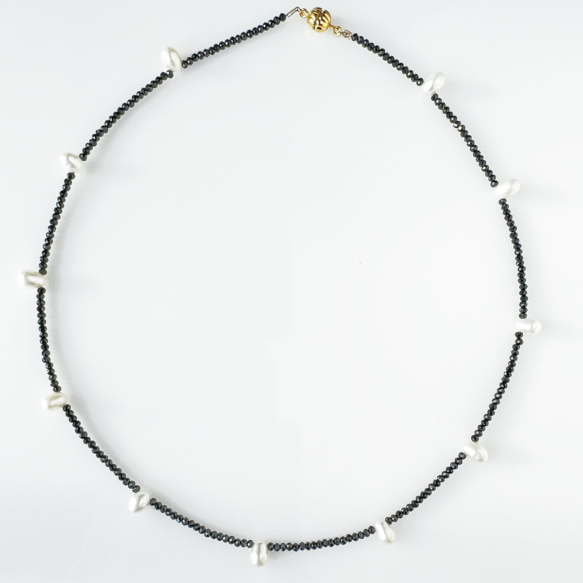 Black Spinel and Drop Pearl Little Necklace – Judi McCormick Jewelry