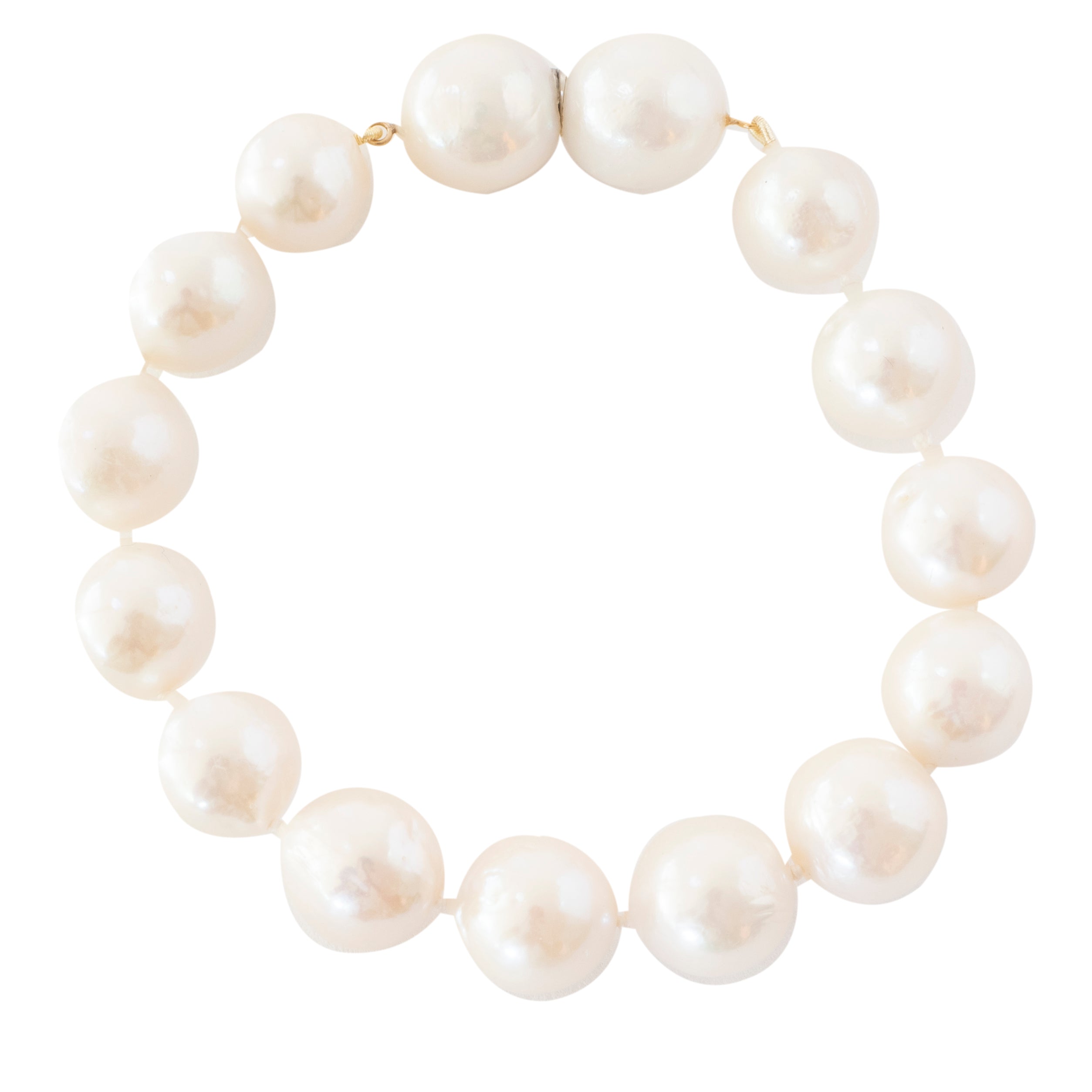 Freshwater Pearl Bracelet with Silver Clasp | Jewlr
